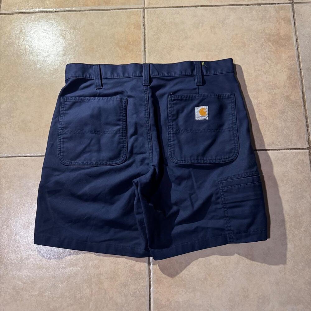 Y2k vintage carhartt navy blue cargo shorts Size 33 in mens